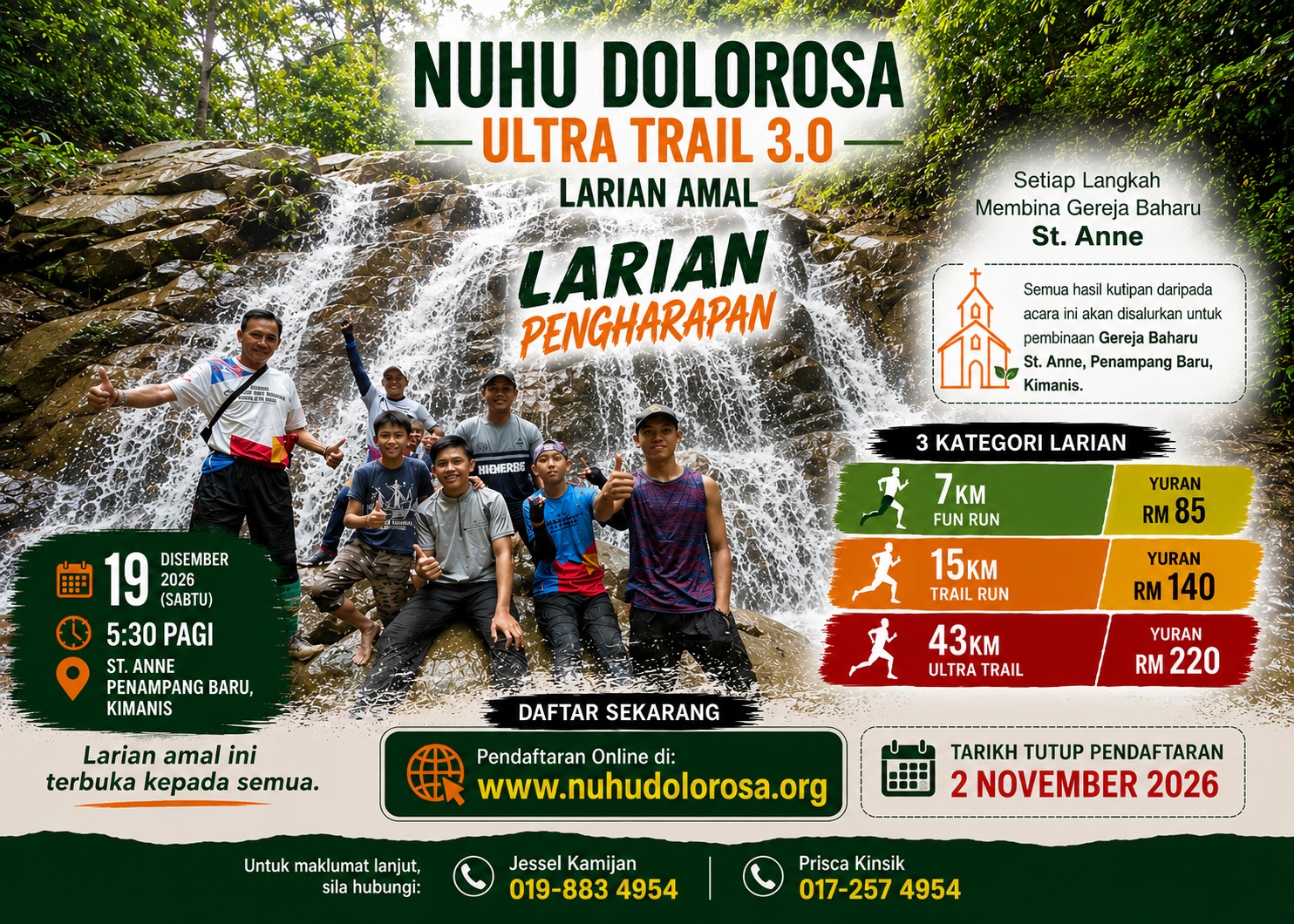 Larian Amal Pengharapan — Poster Air Terjun